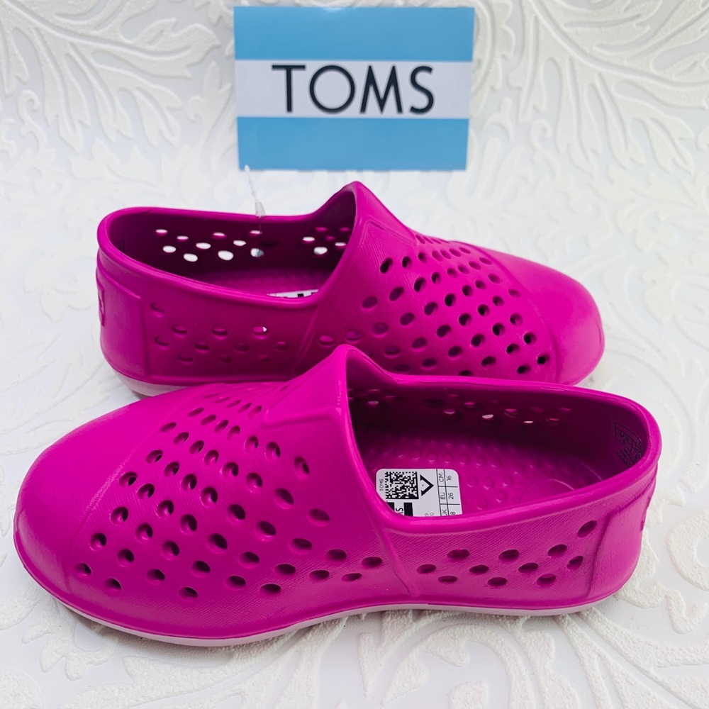 Toms toddler girls romper slip on violet pink